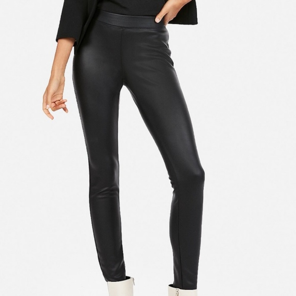 Express faux leather leggings pants large